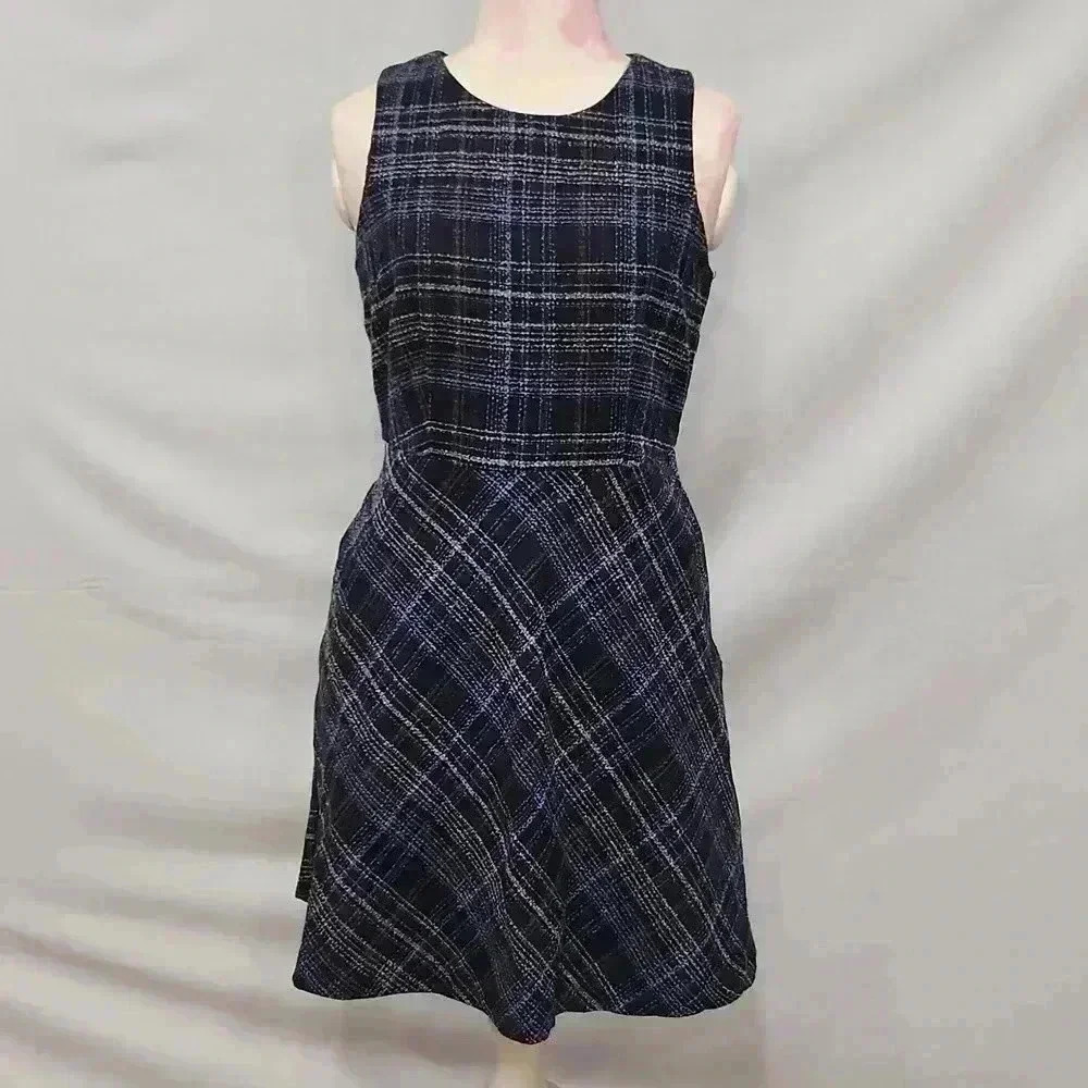 Banana Republic Boucle Plaid Dress